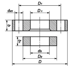 Фланец стальной свободный на приварном кольце 1-10-0,1 (1 кгс/см2) 09Г2С ГОСТ 12822-80