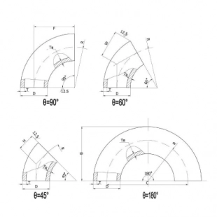 Отвод крутоизогнутый стальной бесшовный приварной 90°, 32х2, исп. 2, ст. 20, ГОСТ 17375-2001